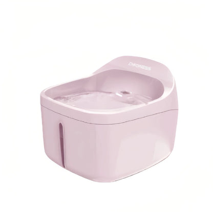 Dogness Smart Pet Water Fountain in soft pink color featuring anti-dry burning protection and multiple filtration layers – perfect for cats and small pets