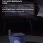 Dogness quiet water dispenser operating in low-noise mode with 5V low-pressure pump system, glowing softly in dark room to ensure peaceful sleep without disturbance
