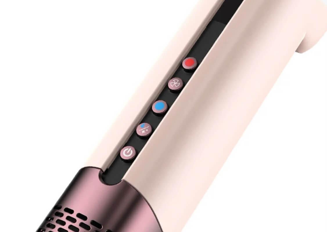 Dyson Style AirStraight Pink Ceramic settings