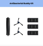 Genuine ECOVACS Antibacterial Buddy Kit: 1 main brush, 2 side brushes, 3 high-efficiency filters for DEEBOT X2 OMNI & X2 COMBO robot vacuums.