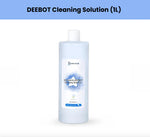 Genuine 1-litre bottle of ECOVACS DEEBOT Cleaning Solution, specially formulated for X8, T50, N50 and T80 robot mops.  Low-foam, streak-free formula safely cleans hardwood, tile and laminate while neutralizing odors.  Easy-pour cap, precise dilution ratio, OEM quality for optimal mopping performance.