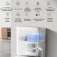 An infographic illustrating the multiple intelligent functions of the ECOVACS DEEBOT T80 OMNI station, including hot water mop washing, hot air drying, automatic dust collection, and smart water management.