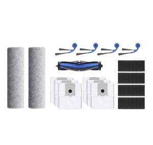 ECOVACS Robot Vacuum Accessory Kit for  X11 PRO OMNI  with Roller Mop Pads: 2,Side Brushes: 4,Filters: 4,Main Roller Brush: 1,Dust Bags: 6