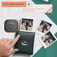 Finger pressing the Instax Square Link’s physical button to trigger one-click reprint. Press and hold for 2 seconds to repeat last print—ideal for sharing favorite moments.