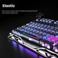Close-up of the GravaStar Mercury K1 Lite keyboard showing Kailh custom mechanical switches beneath translucent keycaps. These switches provide a resilient, elastic feel with minimal typing noise, delivering smooth and responsive performance for fast-paced gaming and typing.