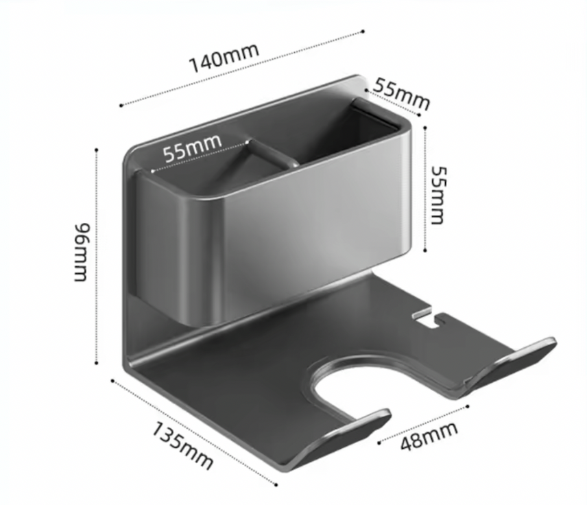 Hair Dryer Storage Rack Dimensions