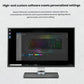 Monitor screen showing the HyperX NGenity 2 professional customization software interface, allowing users to personalize dynamic RGB lighting effects, game modes, and macro programming. Perfect for tailoring the HyperX Alloy Origins 60 keyboard to individual gaming preferences.