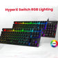 Side-by-side display of two HyperX Alloy Origins 60 mechanical keyboards with full-spectrum RGB lighting effects. The compact 60% form factor highlights portability and style, ideal for gaming setups and desktop space-saving. Features include customizable lighting and HyperX proprietary switches.