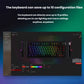 Screenshot of HyperX Alloy Rise software interface showing support for up to 10 onboard configuration profiles. Allows users to save and switch between lighting, macro, and key remapping settings anytime, anywhere.