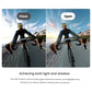 A side-by-side comparison of a cyclist, showing how the Insta360 X4 Air's Active HDR mode enhances shadows and highlights for clearer, more textured video in bright conditions.
