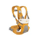Studio shot of Joie Savvy Air 4-in-1 Baby Carrier in yellow color—featuring full-body breathable AirMesh, magnetic buckle system, and ergonomic seat design for newborn to toddler use.