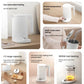An infographic showcasing the main features of the Xiaomi Smart Kettle 2 Pro: low-noise water heating, precise temperature control, multi-mode boiling, 1.7L large capacity, 24-hour heat preservation, and 1800W fast heating.