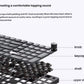 Cross-sectional view of Keychron K17 Max keyboard showing internal sound-dampening layers including Ixpe shaft padding, PET sheet, and latex foam to reduce cavity noise and enhance typing feel.
