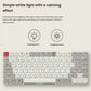 Keychron K3 MAX keyboard with white backlighting showcasing 17 lighting effects and 5 brightness levels controlled via the light button on the upper right corner for customizable ambient typing.
