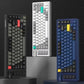 Side-by-side display of three Keychron Lemokey L1 keyboards in black, silver, and deep blue finishes, emphasizing color variety and premium build quality for gamers and professionals.