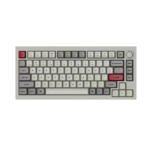 Top-down view of Keychron Q1 Max 75% mechanical keyboard with 81 keys and integrated media knob, featuring full F-key row and arrow keys in a space-saving compact design.