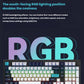 Keychron Q5 Max wireless mechanical keyboard featuring south-facing RGB backlighting with vibrant gradient effects, showcasing 22 customizable lighting modes and QMK/VIA firmware support for personalized lighting control.