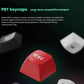 Detailed shot of Keychron Q6 HE's red ESC keycap made from wear-resistant PBT material with OSA profile, offering long-lasting durability and tactile comfort for competitive gamers.