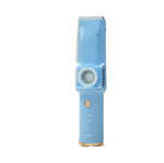 Sky blue LUSN baby hair clipper with patent-pending ceramic blade, ultra-quiet motor, and full-body waterproof design for safe infant use.