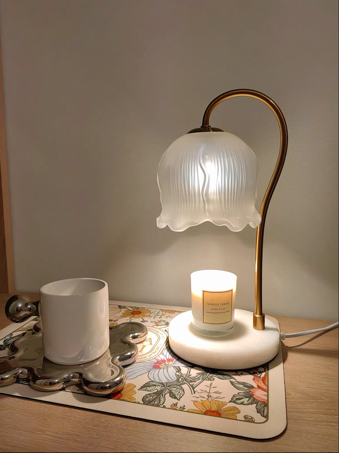 Candle Lamp Lily Aromatherapy Non Flammable & Adjustable Temperature