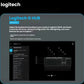 Screenshot of Logitech G HUB software interface demonstrating macro assignment, RGB lighting control, and onboard profile configuration for the G512 gaming keyboard.