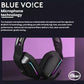 Black Logitech G733 headset with RGB lighting, highlighting the detachable boom mic enhanced by BLUE VO!CE filters for clear, professional voice chat.