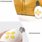 Medela Solo single electric breast pump shown beside a handbag and held in hand. Features soft frosted finish, lightweight design, and compact size ideal for travel and daily use.convenience.