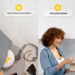 Split image showing Medela Swing Maxi stored in a bag with sunglasses and laptop, and woman carrying it clipped to her shirt while holding a coffee cup. Emphasizes freedom, flexibility, and spontaneous use.
