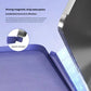 Detail shot of the magnetic strip on the Microsoft Surface Pro keyboard, showing how it automatically attaches and positions itself securely to the tablet, ensuring a stable and reliable connection.