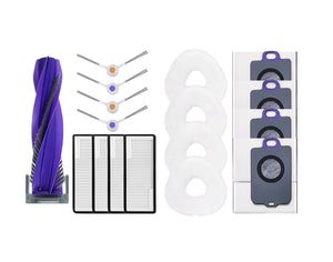 Narwal Robot Vacuum Accessory Kit for Freo Z Ultra – includes main brush, side brushes, HEPA filters, mop pads, and dust bags.
