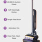 A sleek Narwal S20 Pro wet and dry vacuum cleaner highlighting its main features: 20,000 Pa suction power, self-cleaning and drying function, a tangle-free brush, 60-minute runtime, and its ability to clean fast and deep.