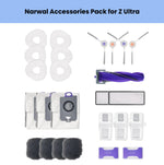 Narwal Z Ultra Accessories Pack – Includes 8 Mopping Pads, 4 Main Brushes, 1 Side Brush, 2 HEPA Filters, 3 Dust Bags, 4 Roller Covers & 2 Filter Caps