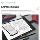 Ophaya smart pen capturing handwritten notes on dot matrix notebook synced in real time to smartphone app; ideal for students, professionals, and digital note-takers.