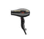 Black Parlux Advance Light ionic and ceramic hair dryer with dual heat settings, lightweight design, and ergonomic grip for fast, smooth drying.