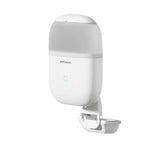 Petwant smart Wi-Fi pet feeder in white, featuring a sleek design, built-in LED indicator, and detachable bowl – ideal for automatic feeding of cats and dogs