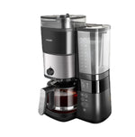 Philips HD7900-50 coffee machine with a transparent coffee pot and a豆hopper filled with coffee beans.