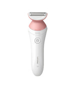  Philips BRL146 lady shaver isolated on white background, emphasizing its compact and ergonomic design.