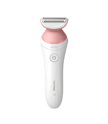  Philips BRL146 lady shaver isolated on white background, emphasizing its compact and ergonomic design.