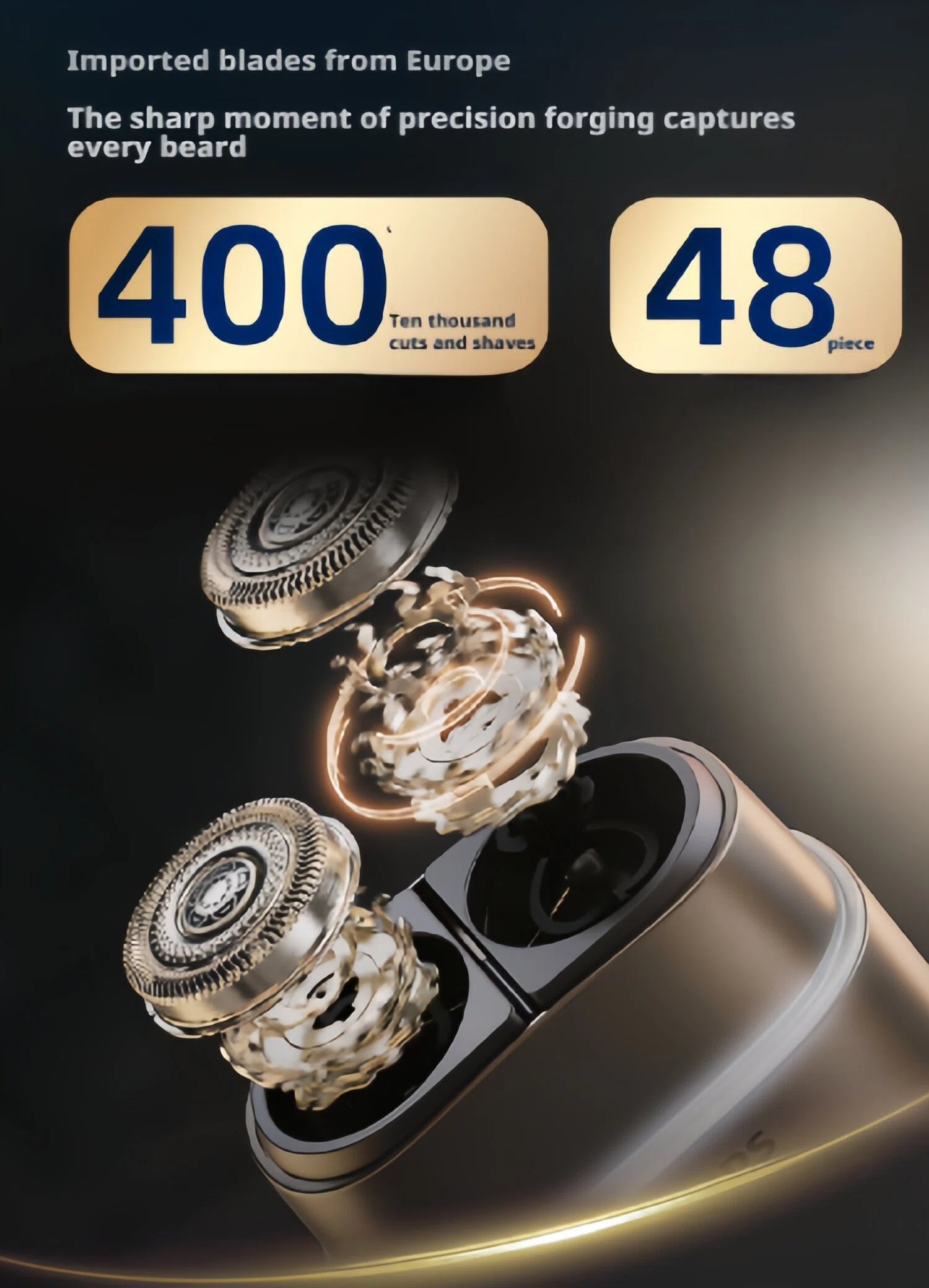 Philips Series 700 S792 featuring imported precision-forged blades from Europe, capable of 40,000 cuts and shaves.