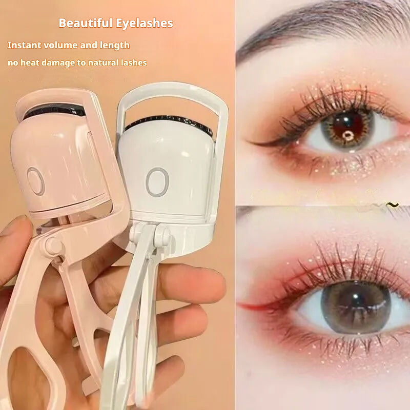 Electric Eyelash Curler Pink and white colour with beautiful long lashes 