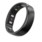 Interior view of the black RingConn Gen 2 ring, highlighting precise LED and photodiode placement for 24/7 biometric tracking.