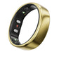  Inside look at the gold RingConn Gen 2 ring, showcasing medical-grade epoxy resin and multi-wavelength optical sensors.