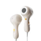 Side-by-side view of SKULD baby hair dryer wireless and wired versions; both feature sleek white design, ergonomic grip, and baby-safe materials