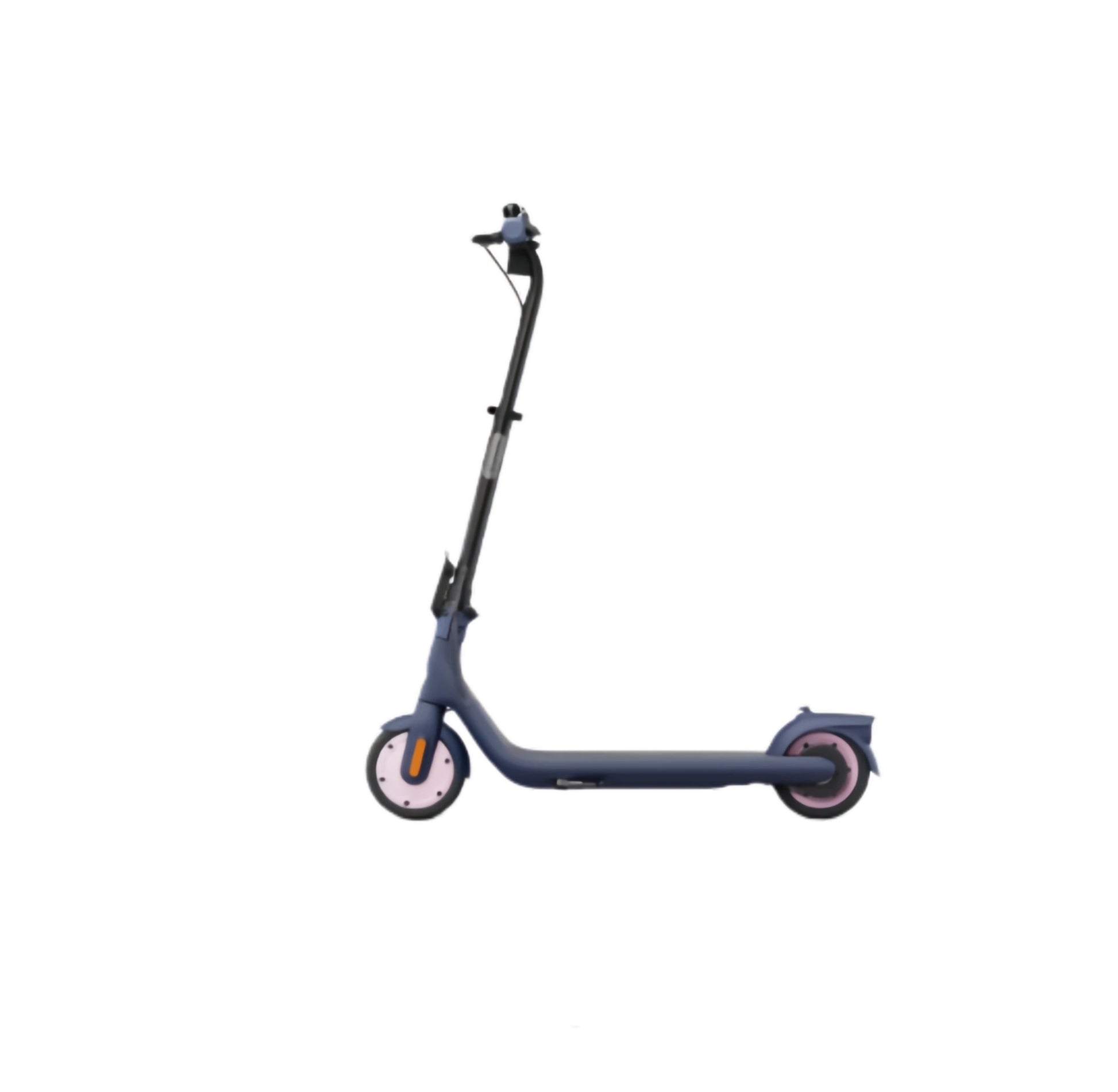 A side profile studio shot of the Segway C2 Pro kids' electric scooter in the Morandi Blue and Pink color variant, isolated on a white background.
