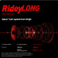 An infographic explaining the Segway RideyLONG system on the ZT3 Pro scooter, detailing the 32km full-speed range and various speed modes (S, D, E) for optimized performance.