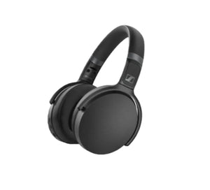 Black Sennheiser HD 450BT over-ear wireless headphones with sleek design and active noise cancellation technology