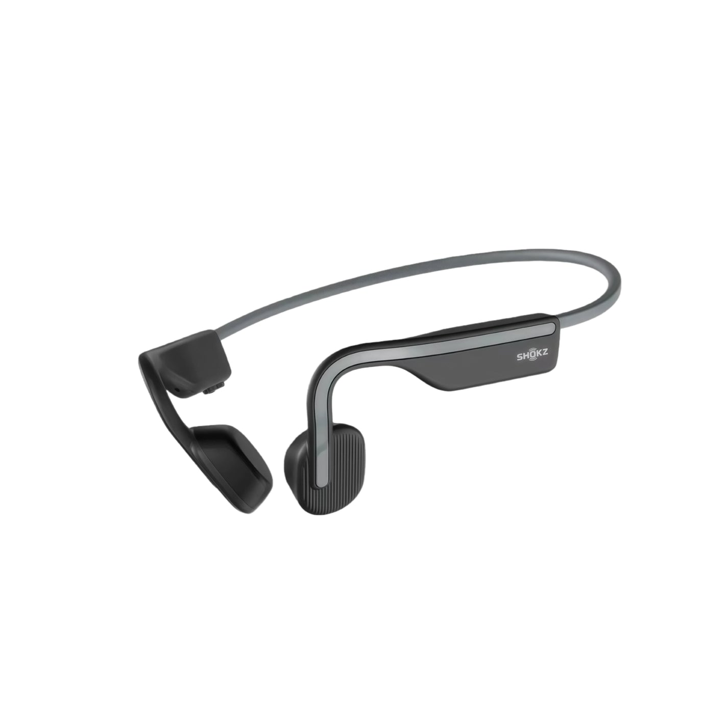 Shokz OpenMove black wireless open-ear headphones with sleek design, bone conduction technology, and lightweight build for comfortable daily wear.