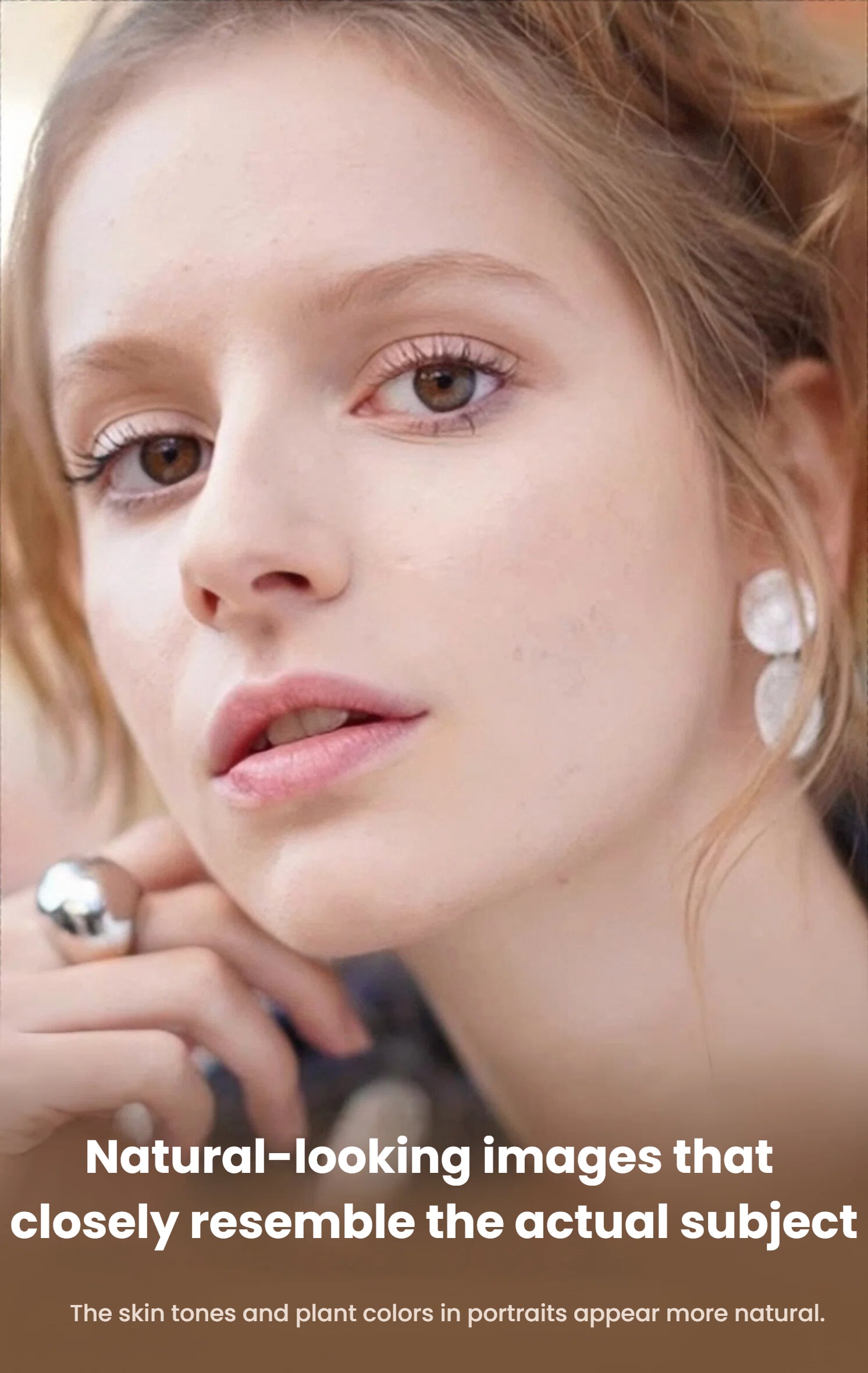  Close-up portrait demonstrating natural skin tones and color accuracy from Sony A6400’s color science.