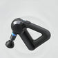 Studio shot of black Theragun Elite G5 massage gun with Bluetooth badge, emphasizing sleek ergonomic triangle design.