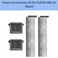 Tineco FLOOR ONE S5 Steam accessory kit showing cleaning rollers, filters
